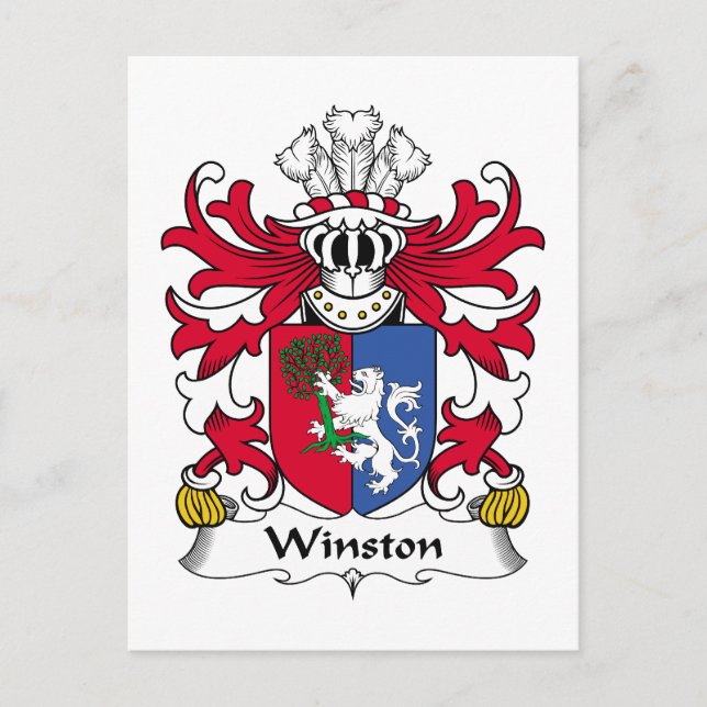 Winston Family Crest Vykort (Framsida)