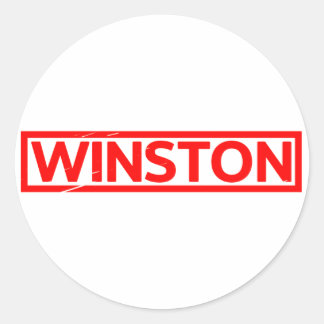 Winston Frimärke Runt Klistermärke