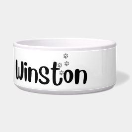 Winston - hundar och cat personlig bowl