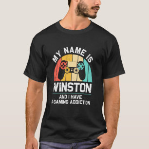 Winston Namn Personlig Funny Gaming Geek Birthd T Shirt