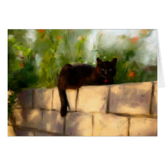 Winston på muren hälsningskort