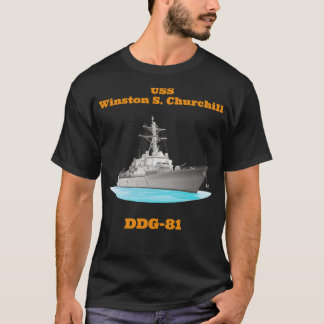 Winston S Churchill DDG81 Förstörare Frakt T Shirt