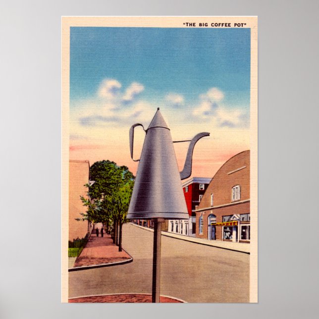 Winston Salem North Carolina Big Coffee Pot Poster (Framsidan)