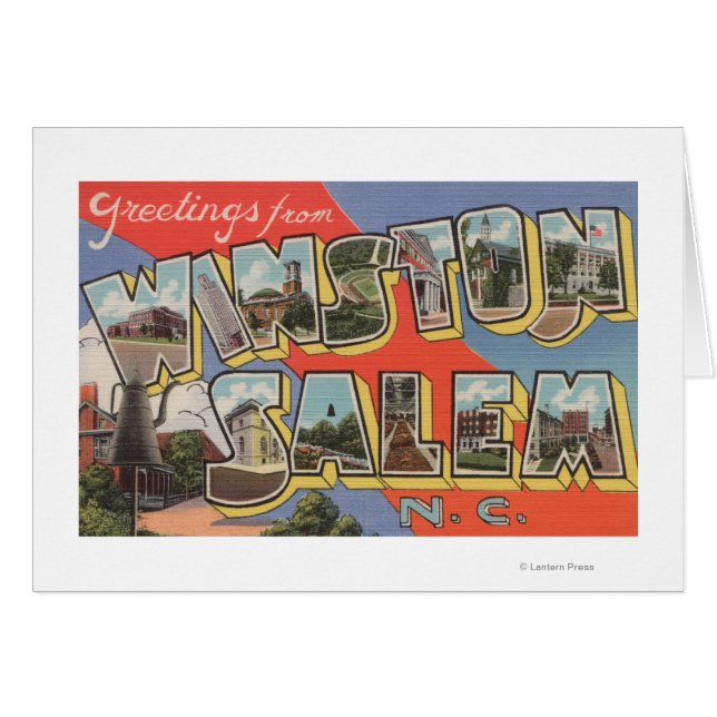 Winston-Salem, North Carolina Hälsningskort (Framsidan Horizontal)