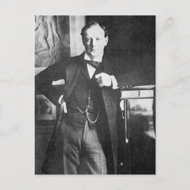 Winston Spencer Churchill 1904 Vykort (Framsida)