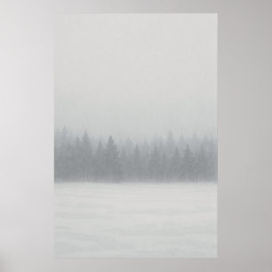 Winter 10, januari Fog, Säsong Skriv ut Poster