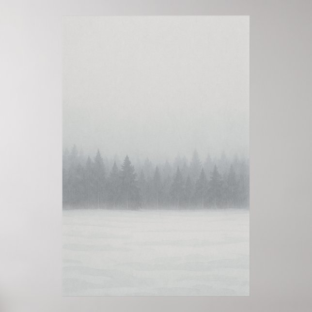 Winter 10, januari Fog, Säsong Skriv ut Poster (Framsidan)