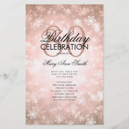 Winter 80 Birthday Programme Ro Guld Wonderland Flygblad