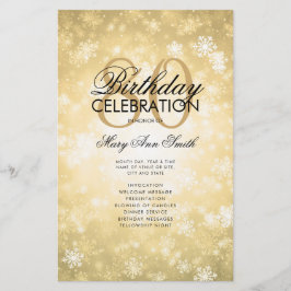 Winter 80:e födelsedagsprogrammet Guld Wonderland  Flygblad