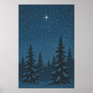 Winter 9, North Star Gräs, Säsong Print Poster