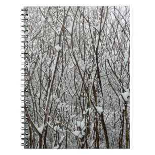 Winter-Abstrakten för Grenar täckt av snö Anteckningsbok