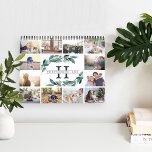 Winter Abundance Photo Kalender<br><div class="desc">ett favoritminne på varje sida i 2023 års fotokalender. Täckningen innehåller en miniatyrbild av varje foto med familjen namn och monogrammet i mitten,  omgiven av lush-gröntens vattenfärg botaniskt löv. Insidan av bilden visas dina foton i ett dynamiskt utfall med en månads övertäckning i vit handskriven typografi.</div>