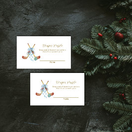 Winter All Star Hockey Diaper Raffle Baby Shower  Tilläggskort