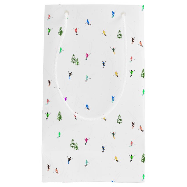 Winter Alpine Skiers Skiing Ski Skis Mönster (Framsidan)