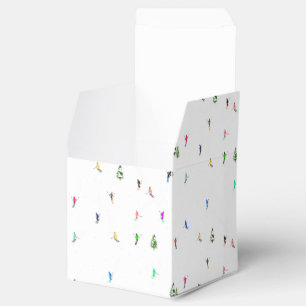 Winter Alpine Skiers Skiing Ski Skis Mönster Presentaskar