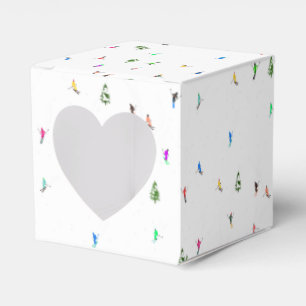 Winter Alpine Skiers Skiing Ski Skis Mönster Presentaskar