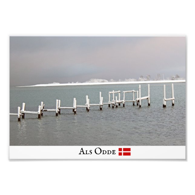 Winter Als Ode/Danmark Photo Print! Fototryck (Framsidan)