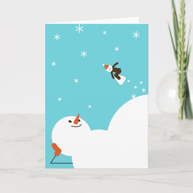 Winter Älskare Helgdag Kort (Framsida)