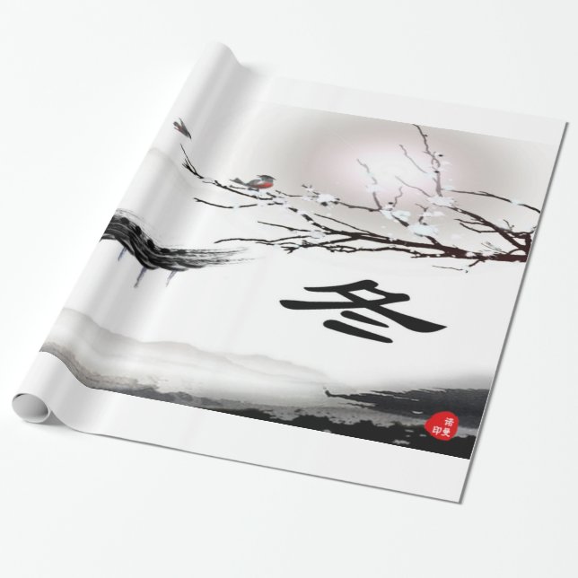 Winter American Wrapping Papper Presentpapper (Utrullad)