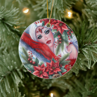 Winter angel Christmas ornament