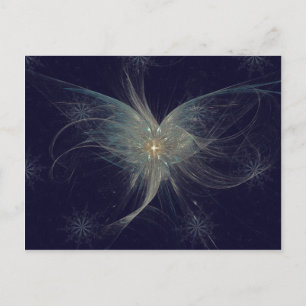 Winter Angel Fractal Art Helg Vykort