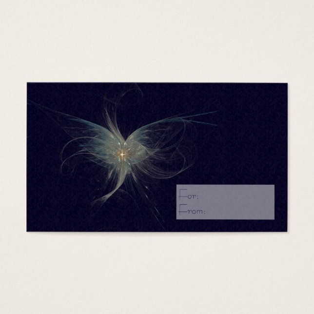 Winter Angel Fractal Art Visitkort (Framsidan)