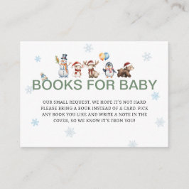 Winter Animal Baby Shower Books For Baby Tilläggskort