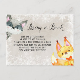 Winter Animal Woodland Bokar för Baby Card Vykort