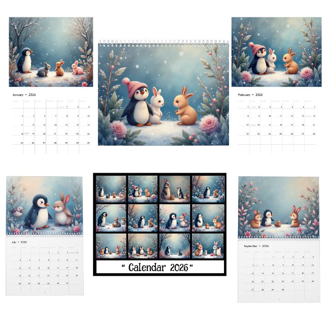 Winter Animals Calendar Kalender (Skapare uppladdad)