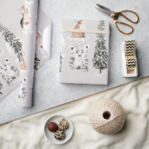 Winter Animals Grey Baby Shower