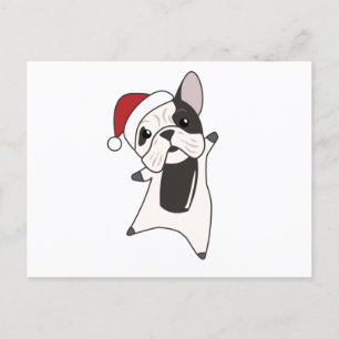 Winter Animals i Bulldog Hundar God jul Vykort