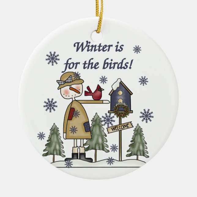 Winter är Ornament for Birds Keepsak (Framsidan)