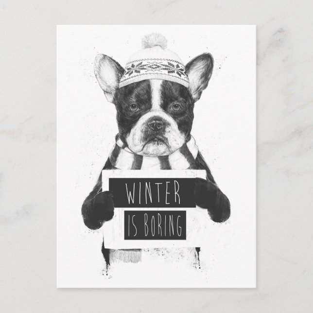 Winter är tråkig vykort (Framsida)