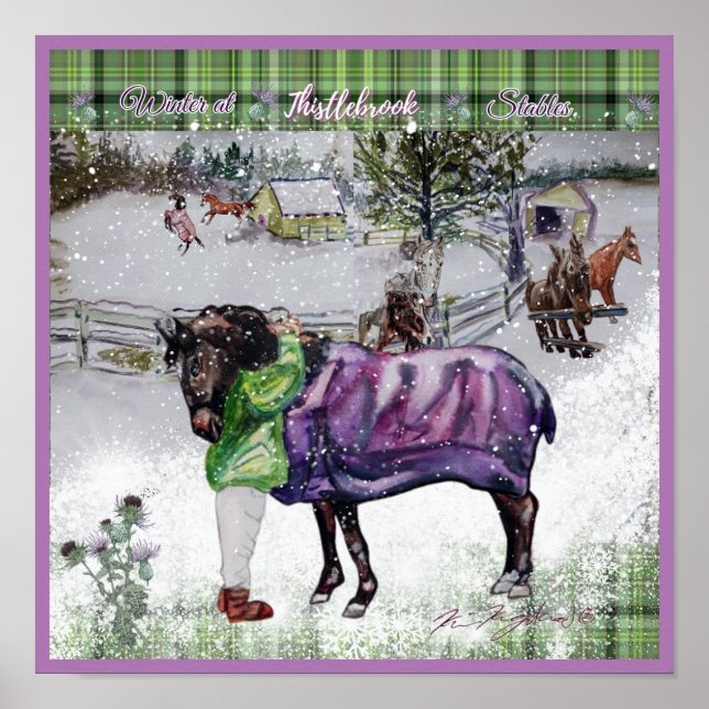 Winter at Thistlebrook Stables Poster (Framsidan)