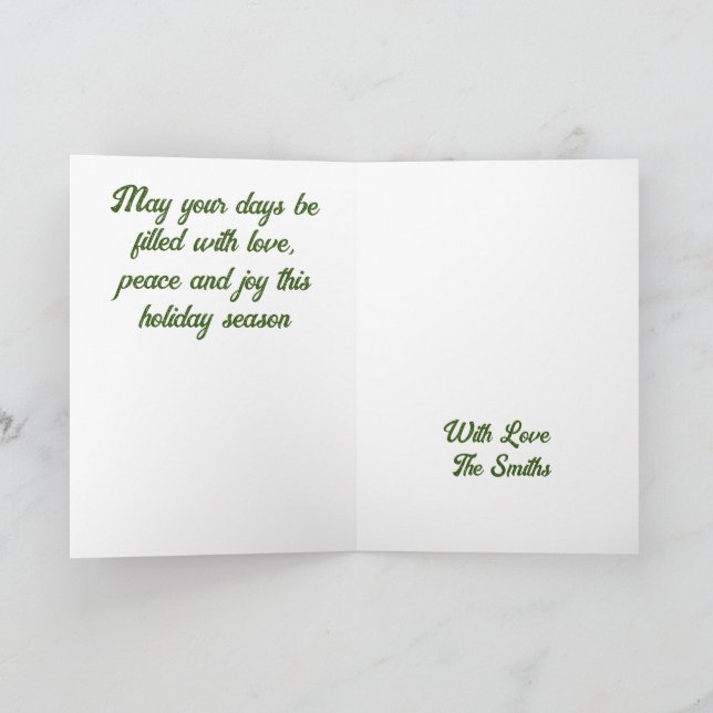 WinTER AT VÄSTER RANCH Helgdag Card Helgkort (Inuti)