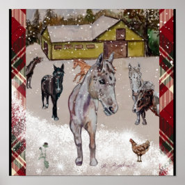 WINTER AT VÄSTER RANCH POSTER