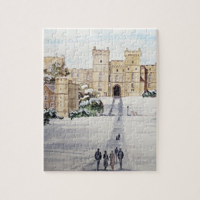Winter at Windsor Castle av Farida Greenfield Pussel (Vertikal)