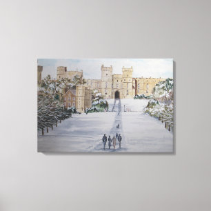 Winter at Windsor Castle Canvastryck