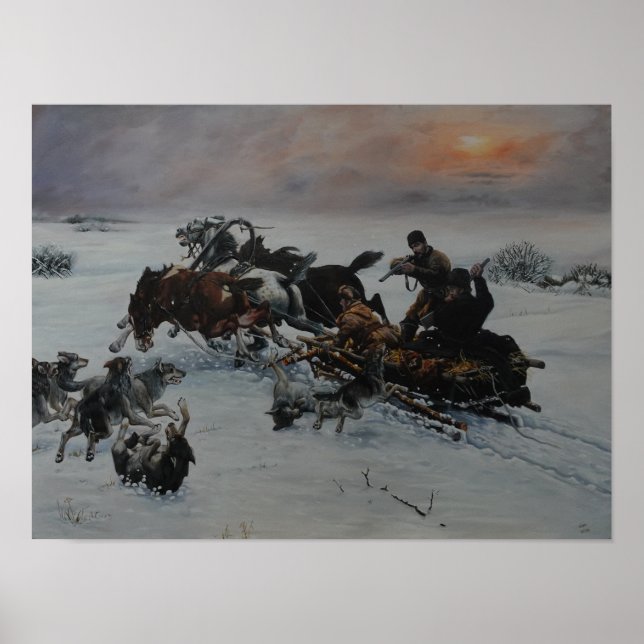 Winter Attack för varger Poster (Framsidan)