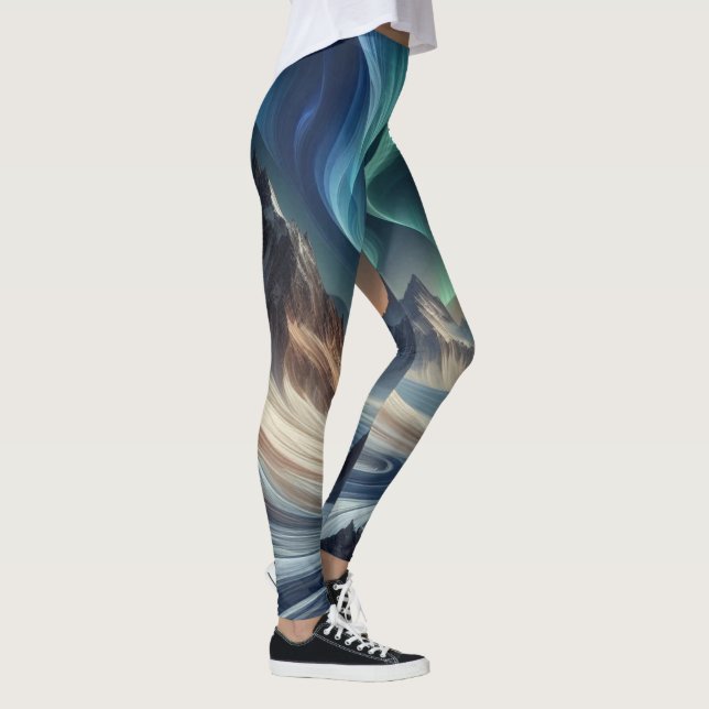 Winter Aurora Yoga Leggings (Höger)