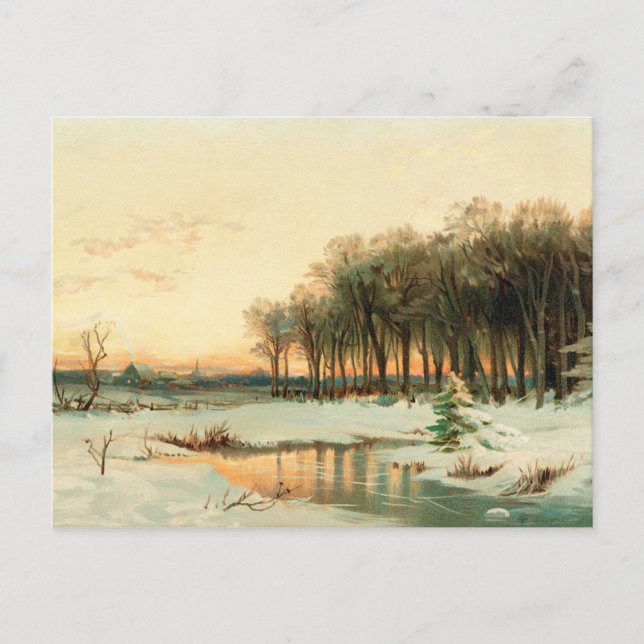 Winter av Alfred Thompson Bricher Vykort (Framsida)
