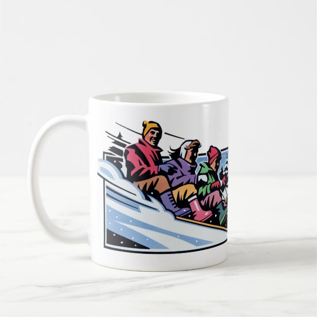 Winter Äventyr Ceramic Mugg - Mysiga Hett Kakao Mu (Vänster)