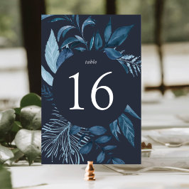 Winter Azure | Blått botaniskt Bordsnummer