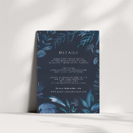 Winter Azure | Uppgifter om blå botaniska Bröllop Tilläggskort