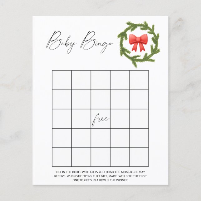 Winter baby bingo-spel (Framsida)