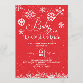 Winter Baby Det är Kallet utanför babyskabinen Inbjudningar