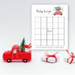 Winter Baby dusch bingo-spel<br><div class="desc">Julgran på inbjudan till rödbabydusch. Matchande objekt är tillgängliga.</div>