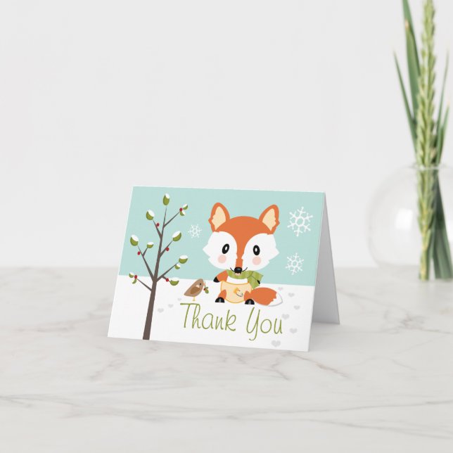 WINTER BABY FOX I DIAPERS-TACKEN TACK KORT (Framsida)