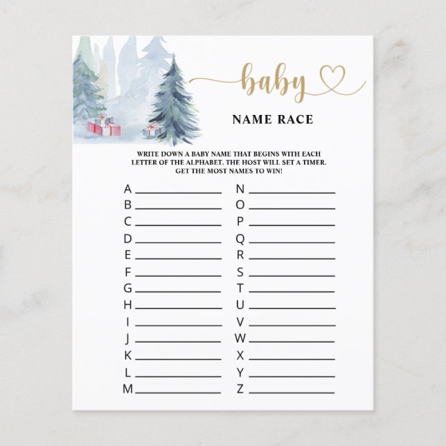 Winter baby namn tävling (Framsida)