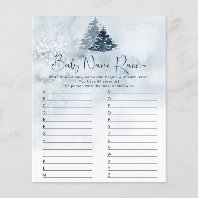 Winter baby namn tävling (Framsida)